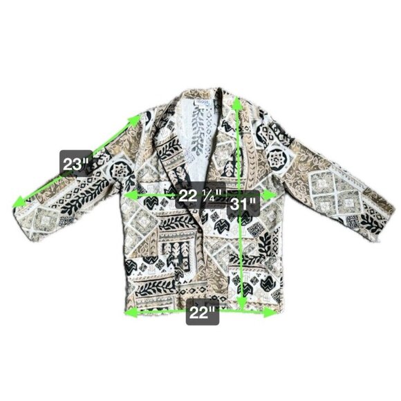 2/$18‎ SALE! Vtg Briggs Jacket Womens L Oversized Boxy Southwestern  Lightweight - Picture 2 of 7